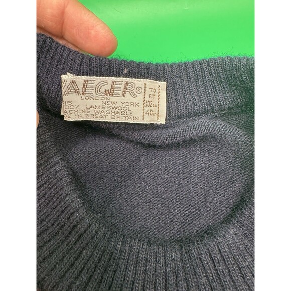 Vintage Jaeger  100% LambsWool Men’s Checkered Red/Blue 40in/102cm - Picture 7 of 8